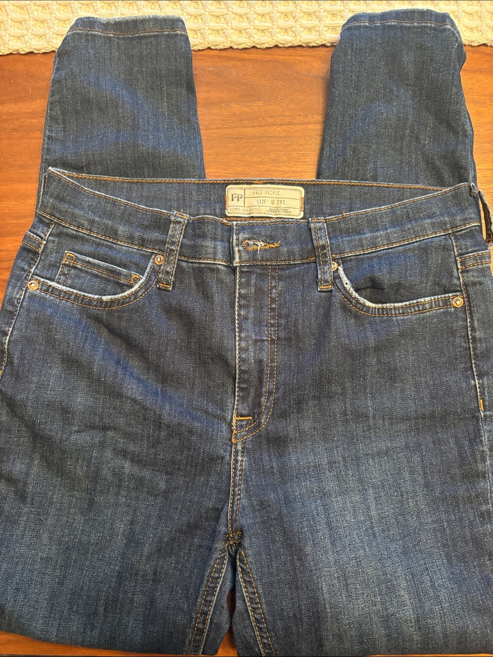 Free People Dark Blue Women’s Jeans - Classic Straight Leg